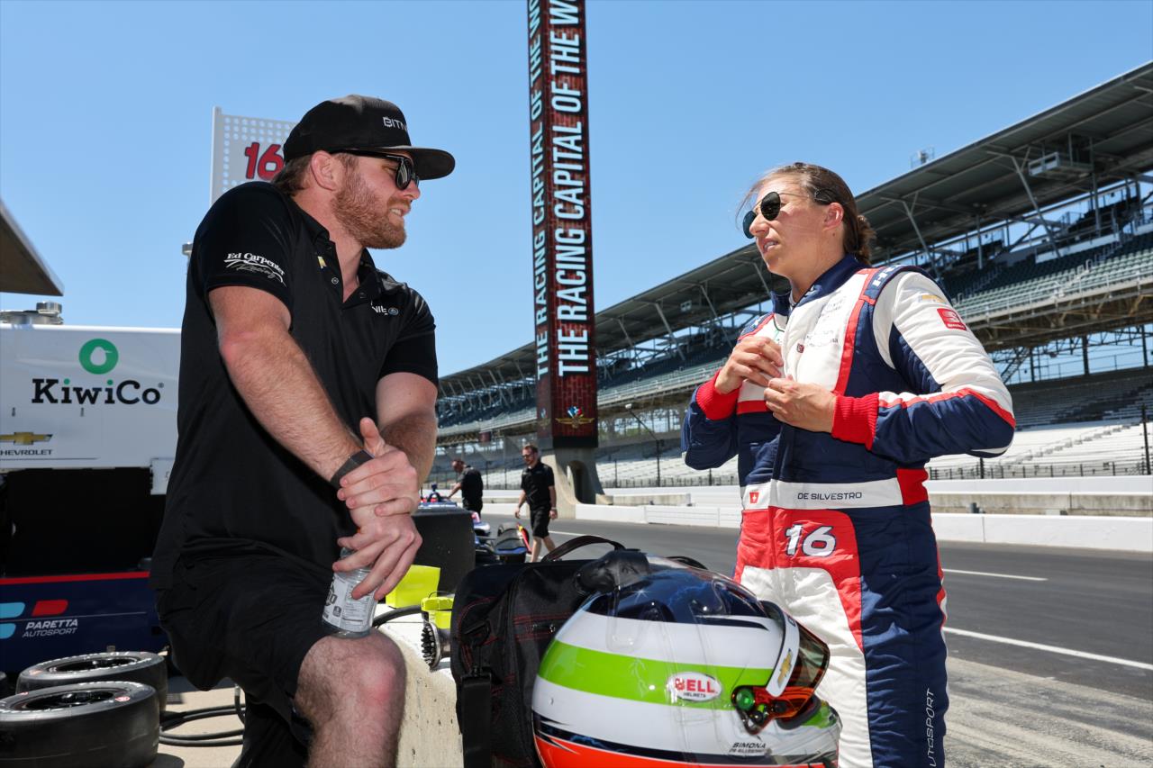 Conor Daly and Simona De Silvestro - INDYCAR Testing - IMS Road Course - By: Chris Owens -- Photo by: Chris Owens